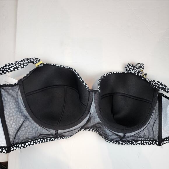 Smart & Sexy New Black & White Polka Dot Bra Size 42D - Picture 8 of 12